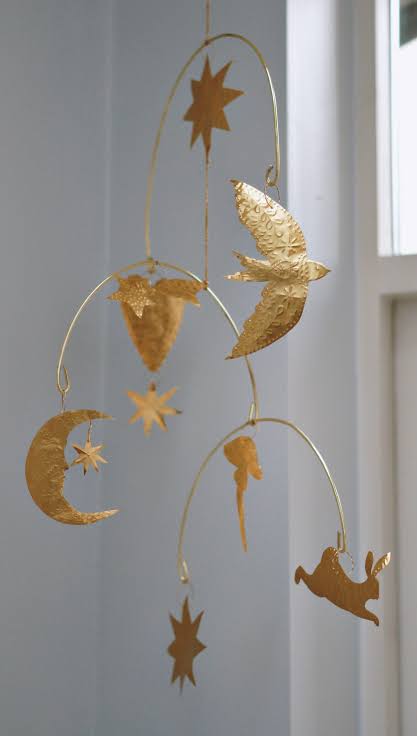 Gold Thread Hanging Mobile