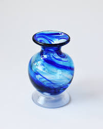 Ink Blue Bulb Vase